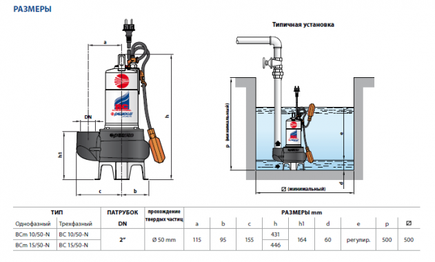Pedrollo BC 10/50-ST 10м